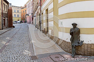 Tarnow, Malopolskie / Poland - May, 1, 2019: Historic streets in the old city of Central Europe. Renovated tenements in a big city Editorial Stock Photo
