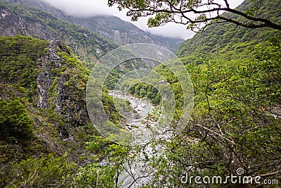 The Taroko National Park in Taiwan is an enchanting paradise that captivates the senses. Its majestic marble cliffs, cascading Stock Photo