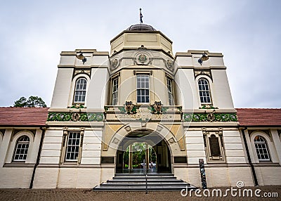 Taronga zoo old main entrance building front view in Sydney NSW Australia Editorial Stock Photo