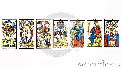 Tarot card draw Stock Photo