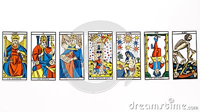 Tarot card draw Stock Photo