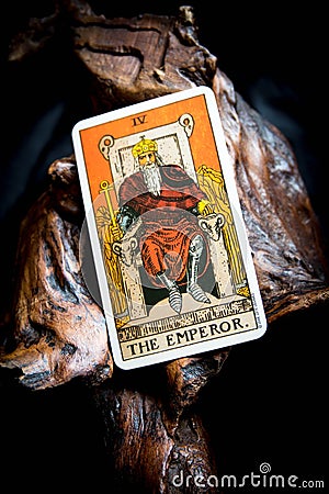 Tarot card for fortune telling. The Emperor Editorial Stock Photo