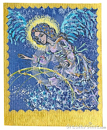 Tarot card - Guardian Angel Stock Photo
