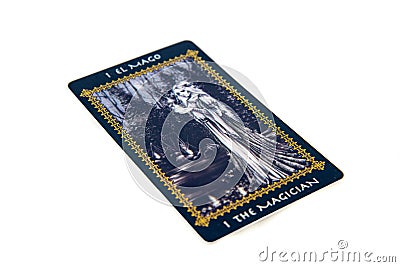 Tarot card The Magician. Favole tarot deck. Esoteric background. Editorial Stock Photo