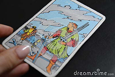 Tarot Cards Divination Occult Magic. Guidance, purposes. Stock Photo