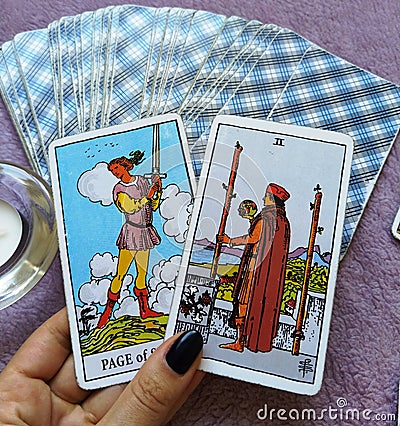 Tarot Cards Divination Occult Magic Stock Photo