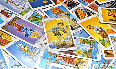 Tarot Cards 78 Cards The Fool Stock Photo