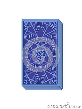 Tarot cards reverse side. Deck. Stack of cards Vector Illustration