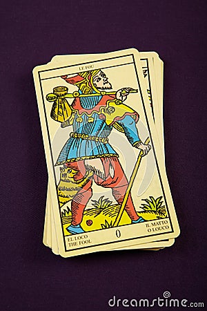 Tarot The Fool Stock Photo