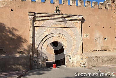 Taroudant's defensive wall gate Stock Photo