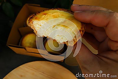 Tart, cheese tart Stock Photo