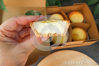 Tart, cheese tart Stock Photo