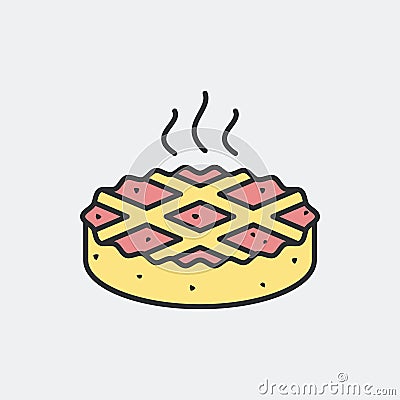 Tart pie symbol concept. Vector Illustration