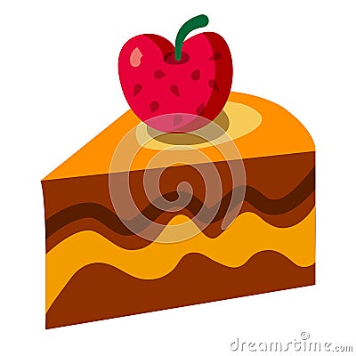 Tart piece icon Vector Illustration