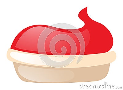 Tart with strawberry jam Vector Illustration