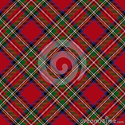 Royal Stewart Modern Tartan Seamless Pattern Stock Photo