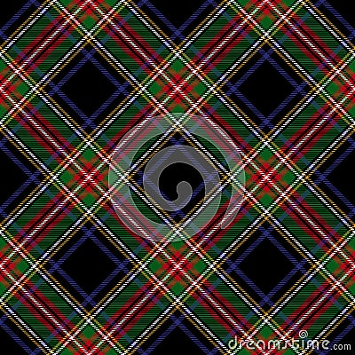 Royal Stewart Black Modern Tartan Seamless Pattern Stock Photo