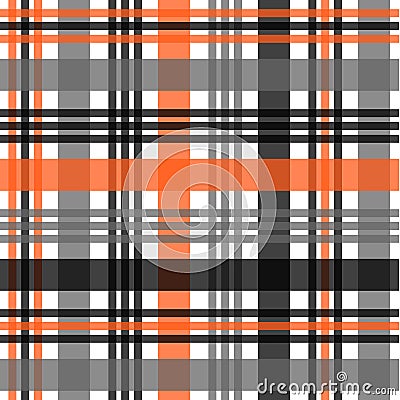 Tartan pattern,Scottish traditional fabric, orange and black tone background. Stock Photo