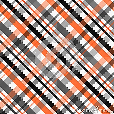 Tartan pattern,Scottish traditional fabric, orange and black tone background. Stock Photo