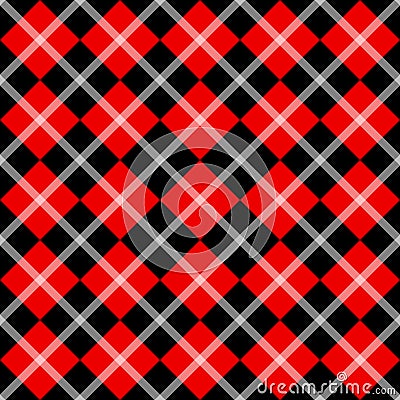 Tartan, plaid seamless pattern, diagonal background. Wallpaper, wrapping paper, textile.Retro style. Vector Illustration