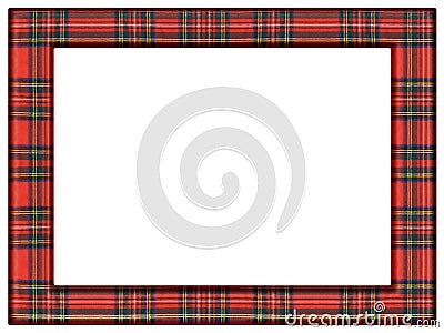 Tartan quilt frame Stock Photo