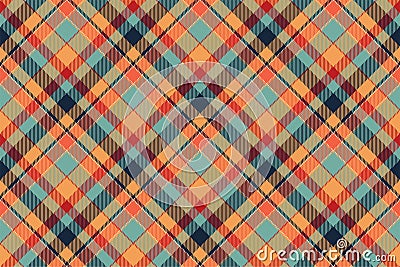 Tartan scotland seamless plaid pattern vector. Retro background fabric. Vintage check color square geometric texture Stock Photo