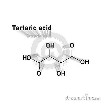 Tartaric acid, Structural chemical formula Stock Photo