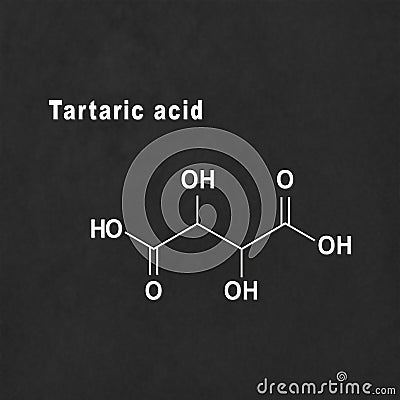 Tartaric acid, Structural chemical formula Stock Photo