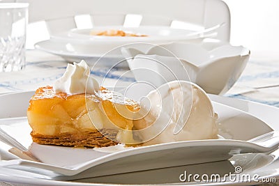 Tarte Tatin in French Stock Photo