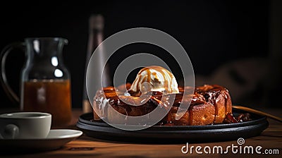 tarte tatin french dessert generative ai Stock Photo