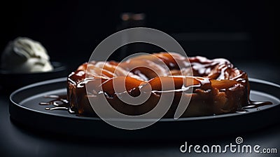 tarte tatin french dessert generative ai Stock Photo