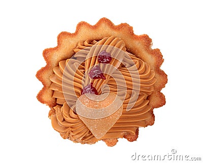 Tartlet with butter cream Stock Photo