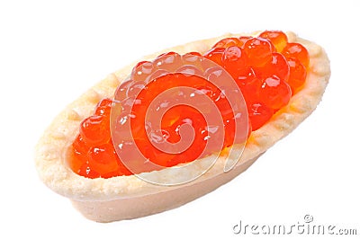 Tartlet with caviar Stock Photo