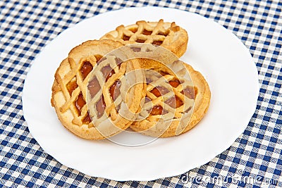 Tartlet with jam Stock Photo