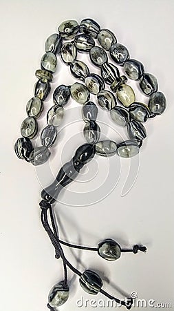 Tasbih photo on white paper Stock Photo