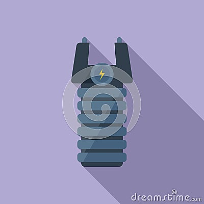 Taser security icon flat vector. Stun police Vector Illustration