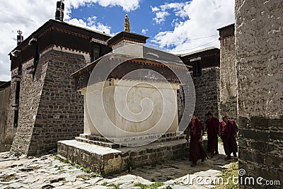 Tashilhunpo monastery ancient buildings Editorial Stock Photo