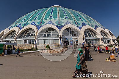TASHKENT, UZBEKISTAN - MAY 4, 2018: Dome of Chorsu Bazaar market in Tashkent, Uzbekist Editorial Stock Photo