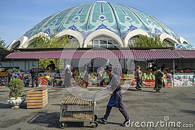 Chorsu Bazaar in Tashkent, Uzbekistan Editorial Stock Photo