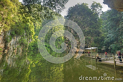 Tasik Cermin or Mirror Lake Editorial Stock Photo