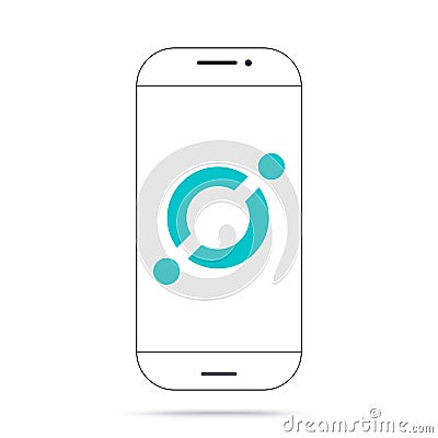 ICON ICX crypto icon vector iphone Stock Photo