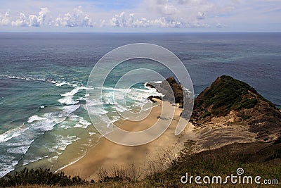 The Tasman Sea meets the Pacific Ocean Stock Photo