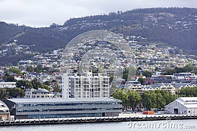 Tasmania`s Capital Hobart Stock Photo