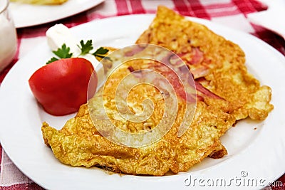 Tasteful breakfast for one person. Stock Photo