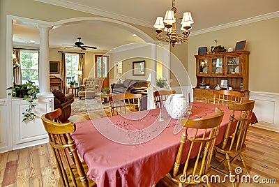 Tasteful dining and livingroom Stock Photo