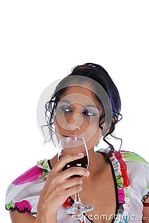 Tasting wine Stock Photo