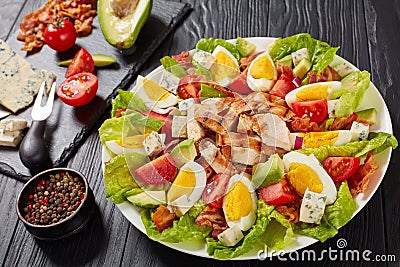 Tasty american cobb salad, classic recipe Stock Photo