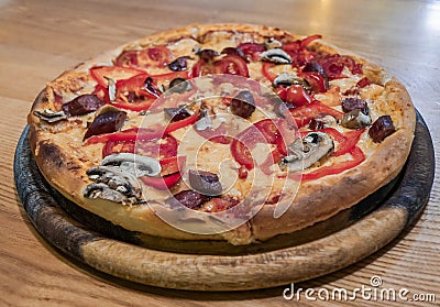 Tasty appetizing pizza Stock Photo