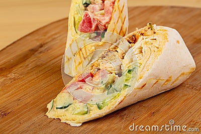 Tasty Arabic Shawarma Stock Photo