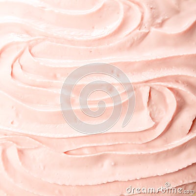 Tasty cold pink berry frozen yoghurt texture Stock Photo